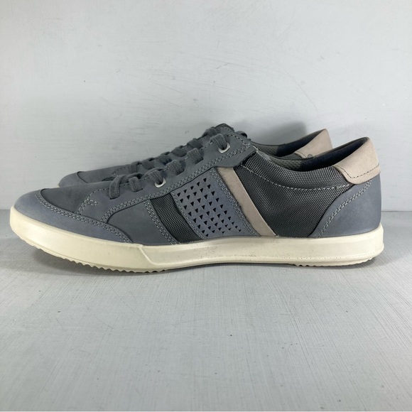 Ecco Collin 2.0 Casual Sneakers Suede Shoes Gray Blue Men 12-12.5 - Picture 4 of 9